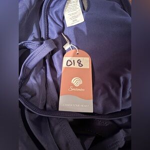 NWT Smismivo Tummy Control Swimwear removable straps One Piece Slimming swimsuit